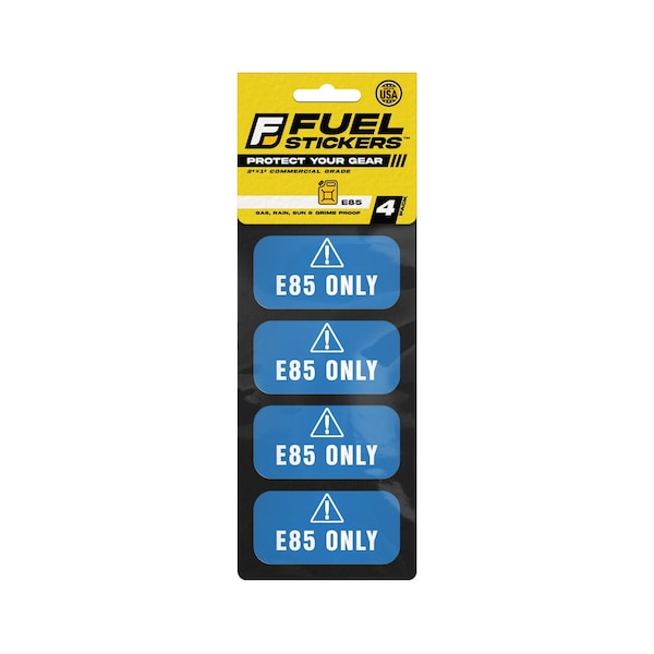 Fuel Stickers E85 Sticker, Flex Fuel Label for Fleet Vehicles: Car, Truck, Van, Hvy-Dty, 2''x1'', 4PK Z-2X1E85-4PK - main
